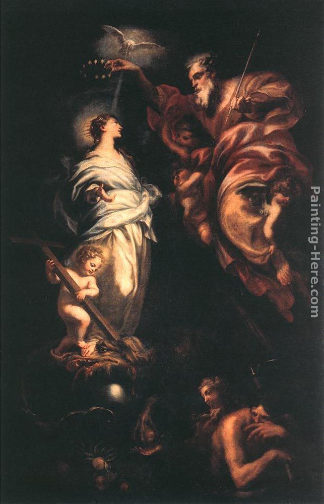 Immaculate Conception painting - Domenico Piola Immaculate Conception art painting